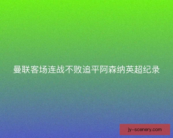 曼联客场连战不败追平阿森纳英超纪录